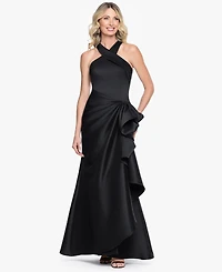 Xscape Women's Stretch Mikado Halter Neck Ball Gown
