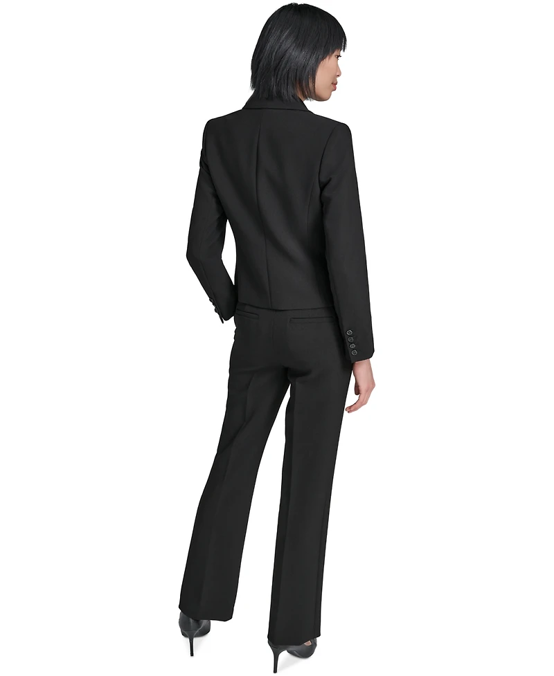 Karl Lagerfeld Paris Women's Cropped One-Button Jacket