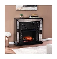 Augusta Home Trandling Mirrored Faux Marble Fireplace