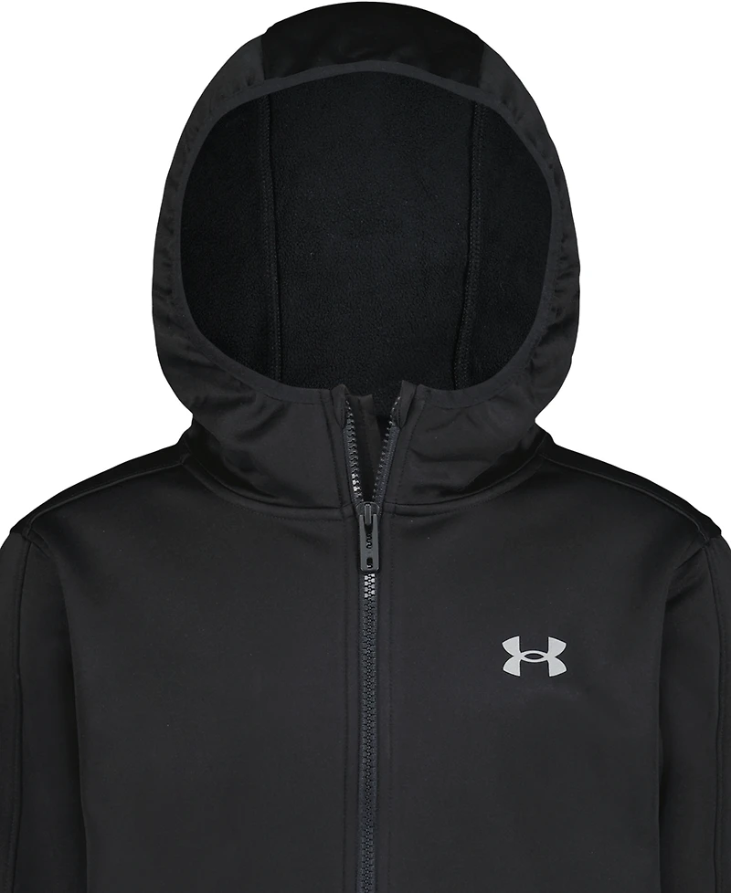Under Armour Boys' 8-20 Solid Logo Full-Zip Windproof Hooded Jacket