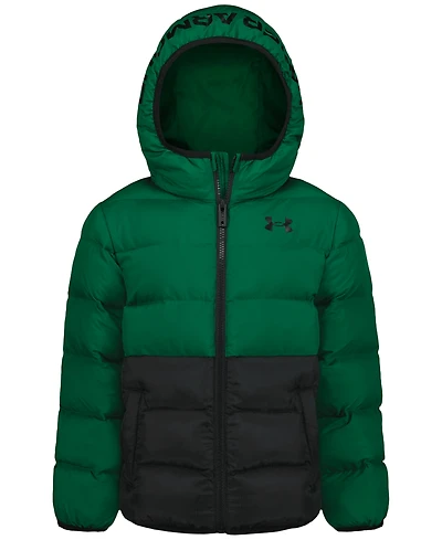 Under Armour Boys' 8-20 Logo Full-Zip Puffer Hooded Jacket