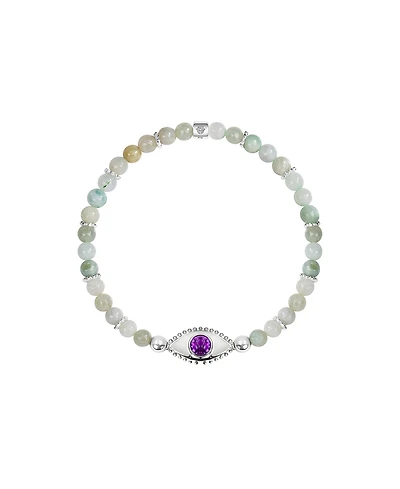 Karma and Luck Prosperity Magnet - Jade Amethyst Evil Eye Charm Bracelet