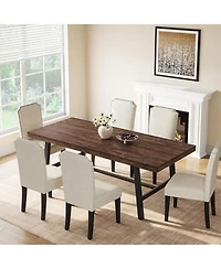 gaomon 78.7" Industrial Kitchen Dining Table for 6-8 People Dinner, Kitchen, Dining Room