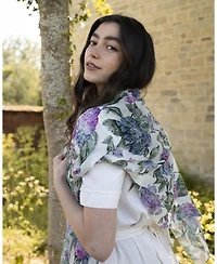 Fable England Women's Hydrangea Light Weight Scarf