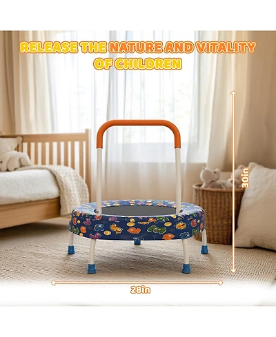 Zeny Toddler Trampoline for Kids 1 Year Plus with Handle, Baby Gifts Boys and Girls, Indoor Outdoor