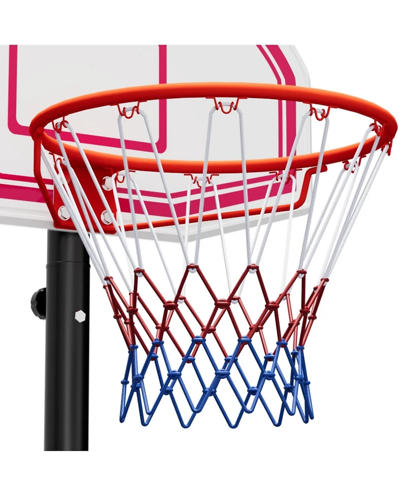 Zeny Portable Basketball Stand, Adjustment Basketball Hoop and Goal, Kids Adjustable Basketballs Hoop with Nylon Net and Rolling Wheels