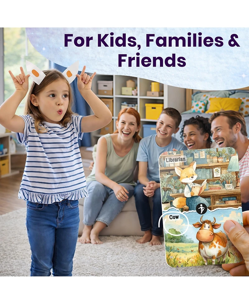 Quokka Active Movement Game for Kids Ages 4-8 – 100 Exercise Cards, Indoor and Outdoor Brain Break Games Home Classroom