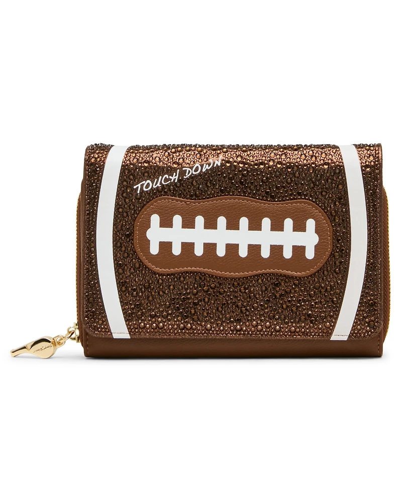 Betsey Johnson Blitz and Glitz Football Design Wallet