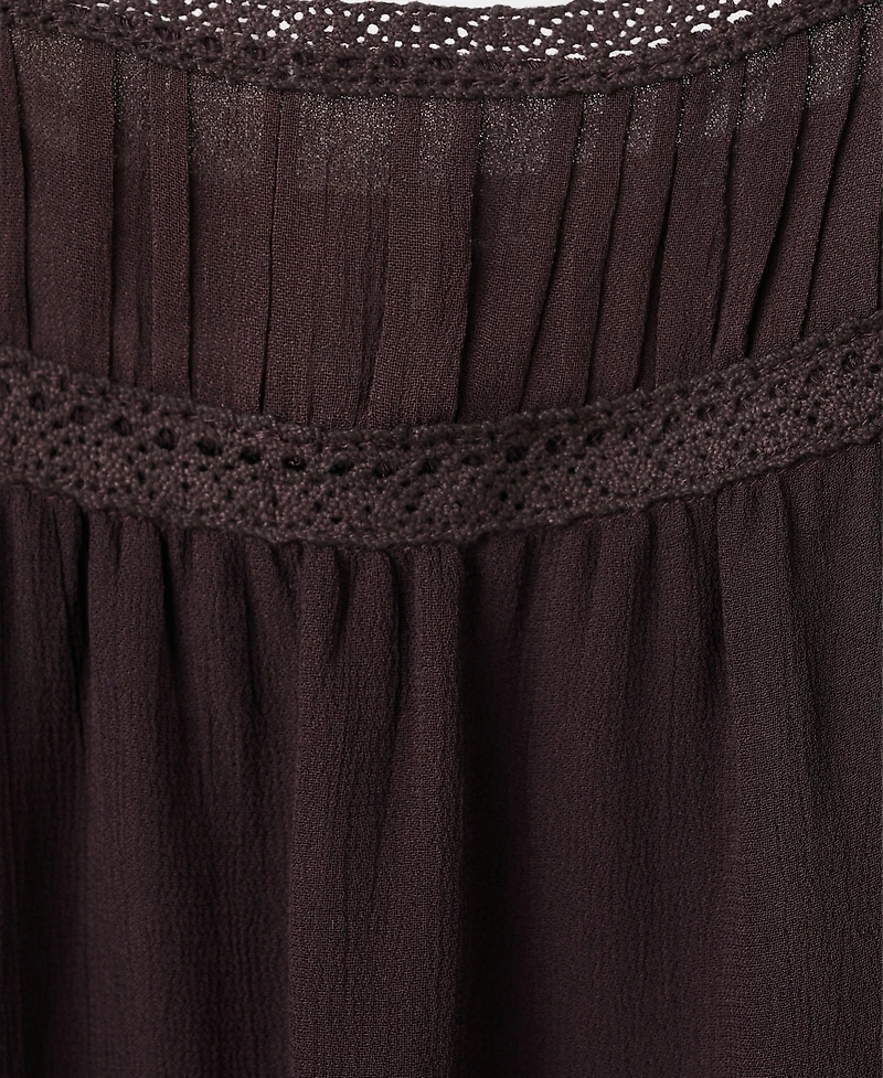 Mango Women's Beads Ruffled Blouse