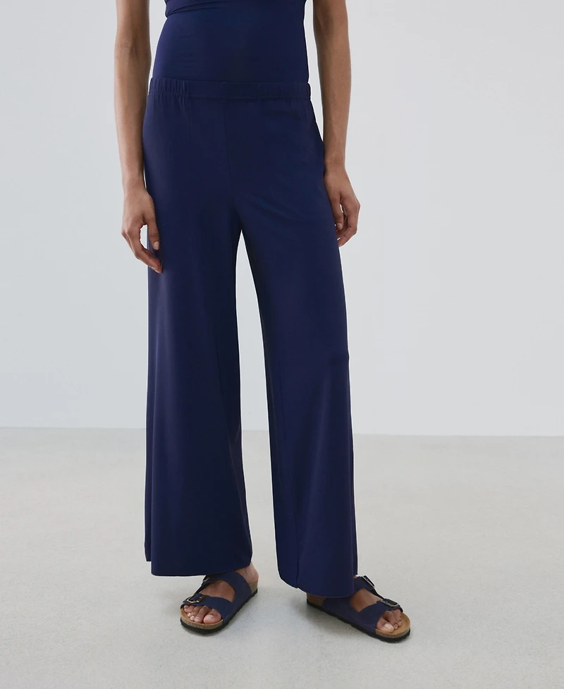 Mango Women's Elastic Waist Flowy Pants