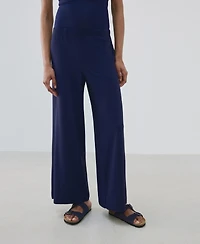 Mango Women's Elastic Waist Flowy Pants