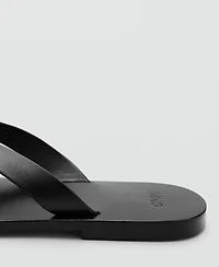 Mango Women's Leather Strap Sandals