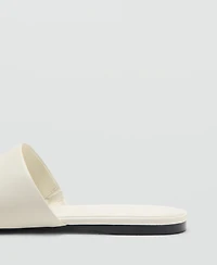 Mango Women's Flat Leather Sandals