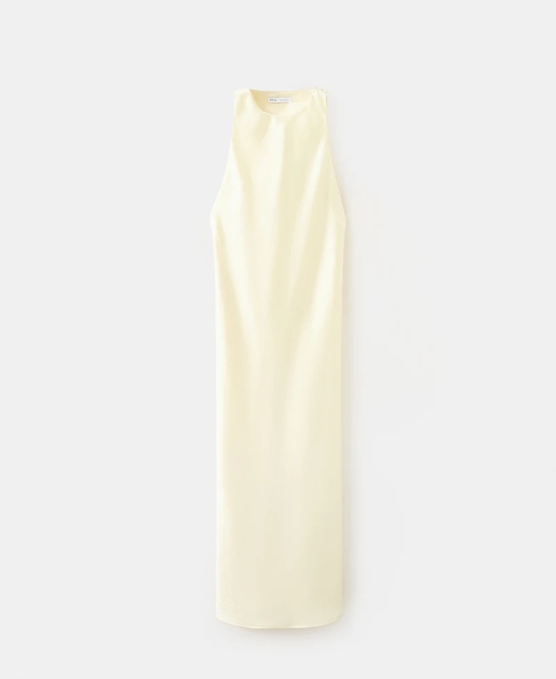Mango Women's Back Detail Satin Dress