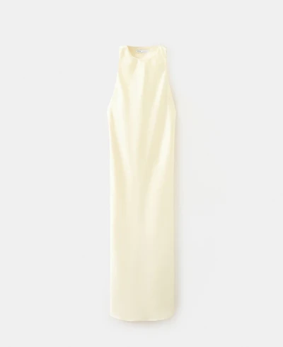 Mango Women's Back Detail Satin Dress