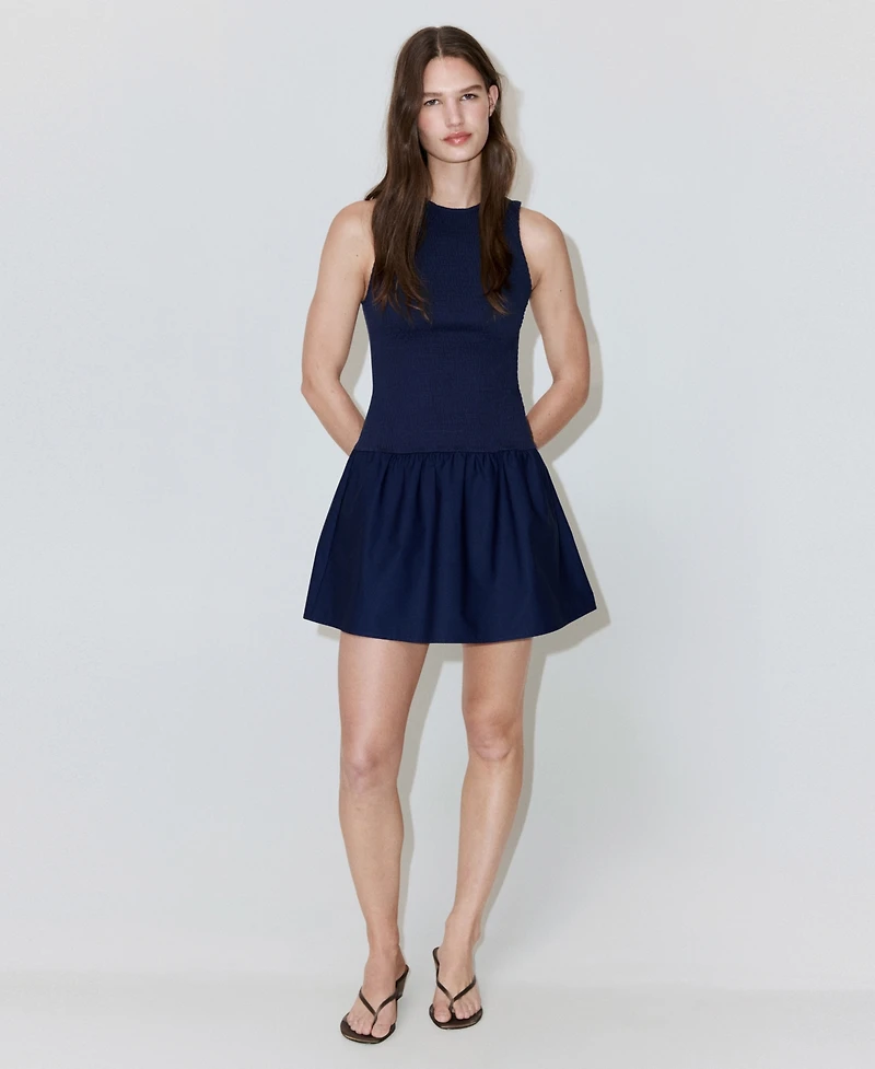 Mango Women's Honeycomb Cotton Dress