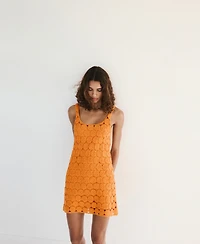 Mango Women's Crochet Short Dress