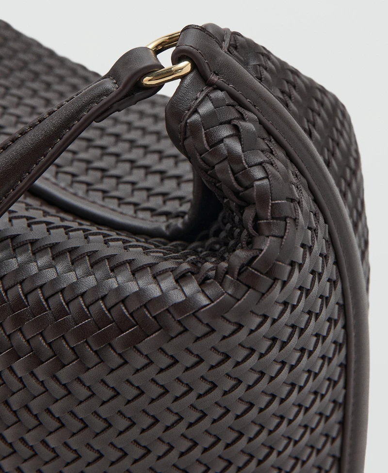 Mango Women's Braided Bucket Shoulder Bag