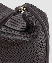 Mango Women's Braided Bucket Shoulder Bag