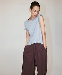 Mango Women's Bows Baggy Pants