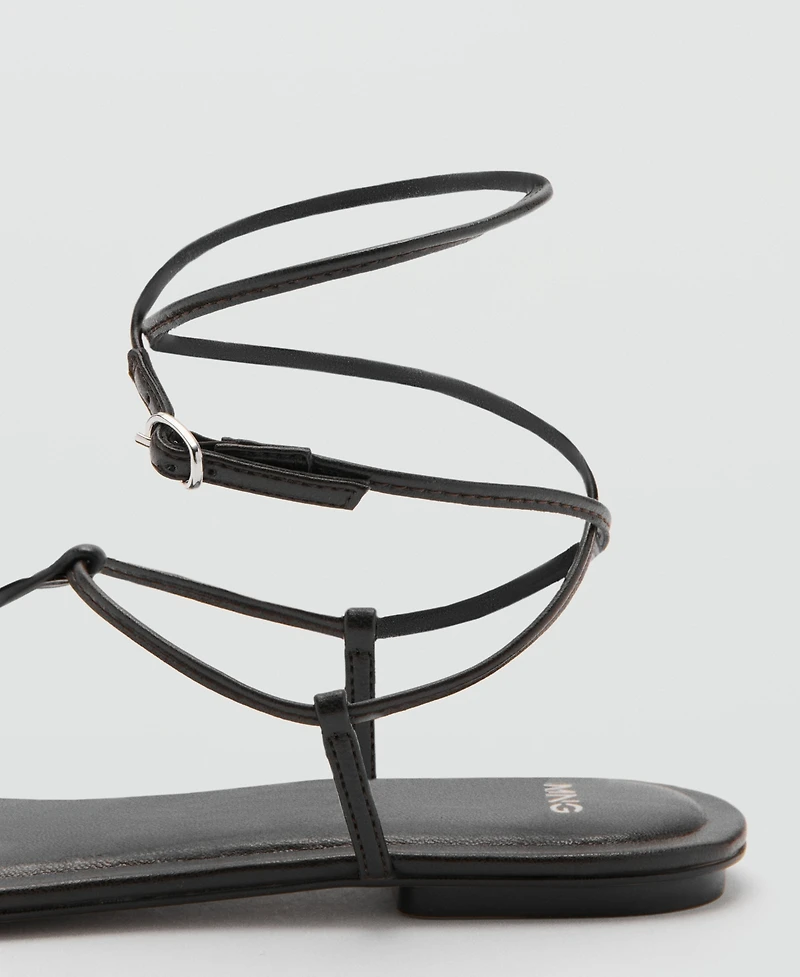 Mango Women's Flat Strappy Sandals