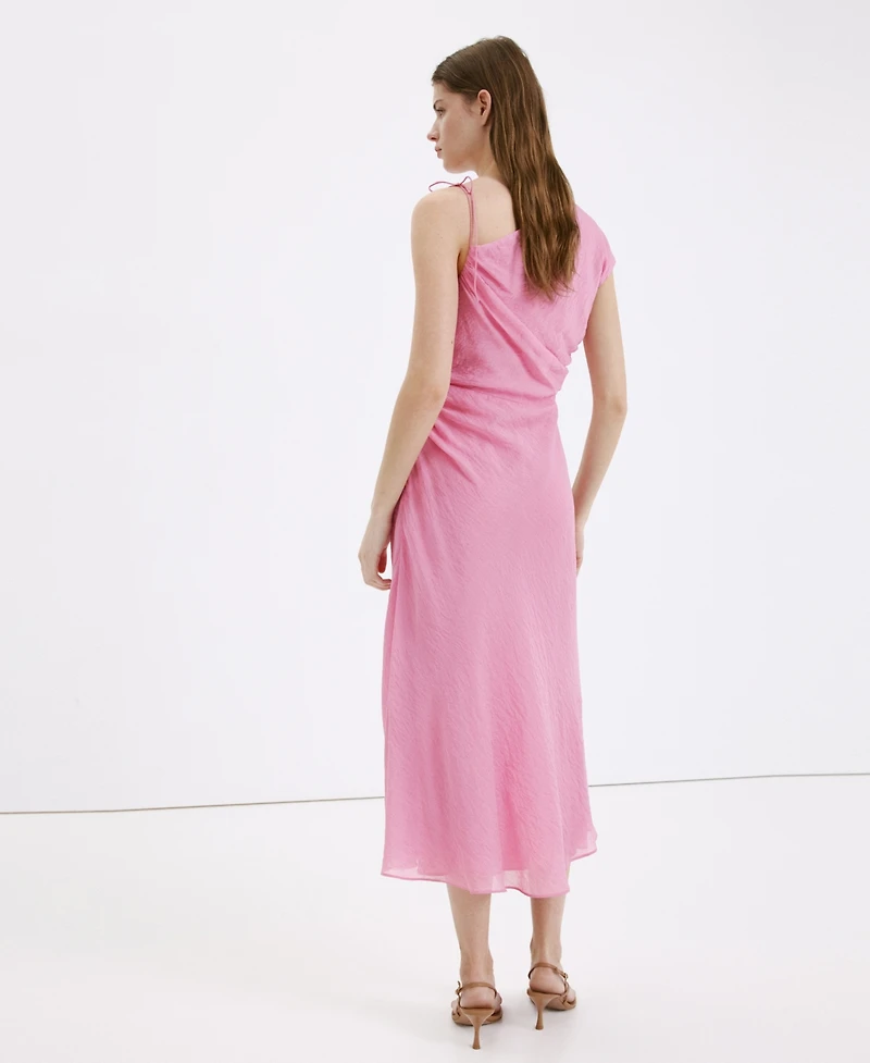 Mango Women's Asymmetrical Bow Detail Dress