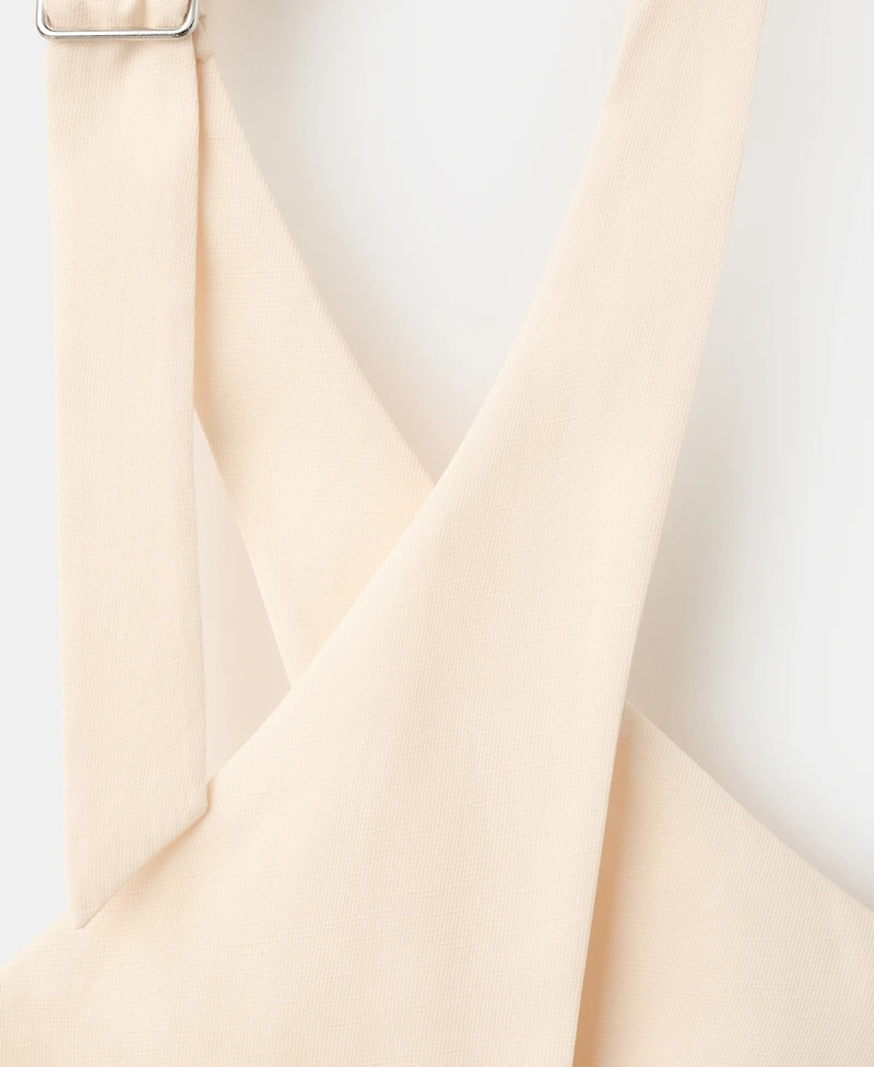 Mango Women's Double-Breasted Linen Vest