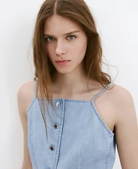 Mango Women's Buttoned Denim Vest