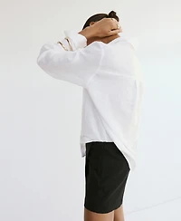 Mango Women's Pocket Linen Shirt