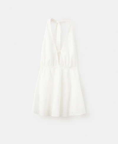 Mango Women's Openwork Embroidery A-Line Dress