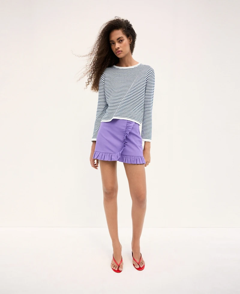 Mango Women's Knit Striped Sweater