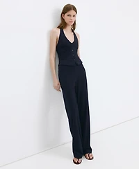 Mango Women's Buttons Halter-Neck Vest
