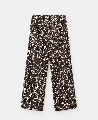 Mango Women's Floral Print Straight Pants
