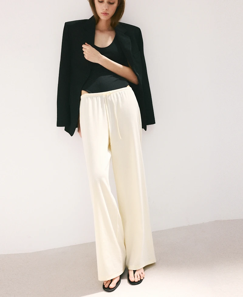 Mango Women's Straight Mid-Rise Pants