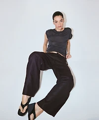 Mango Women's Bow Linen Pants