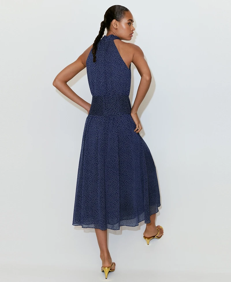 Mango Women's Polka-Dot Halter Dress