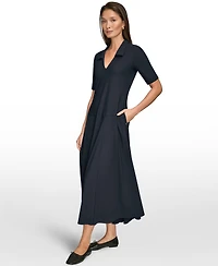 Donna Karan Weekend Women's Elbow-Sleeve Polo Dress