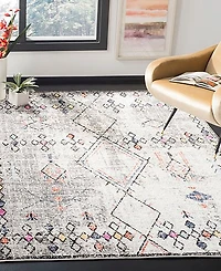 Safavieh Adirondack 210 Light Gray and Fuchsia 8' x 10' Area Rug