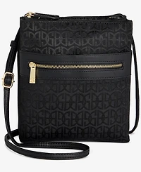 Giani Bernini Triple-Zip Pebble Leather Dasher Crossbody