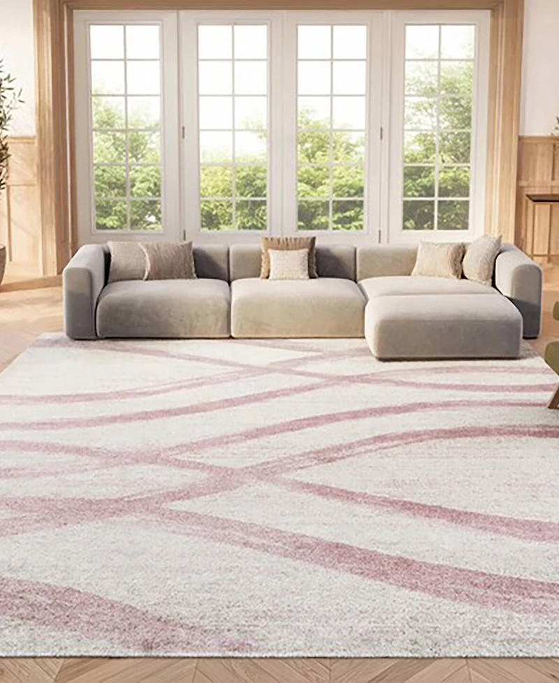 Safavieh Adirondack 125 Cream and Purple 5'1" x 7'6" Area Rug