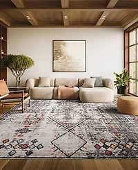 Safavieh Adirondack 210 Light Gray and Fuchsia 8' x 10' Area Rug
