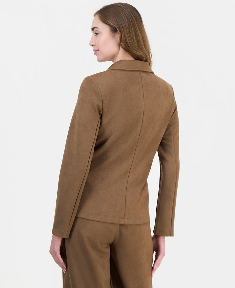 Nautica Women's Faux-Suede Blazer