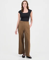 Nautica Women's High-Rise Faux-Suede Pull-On Pants