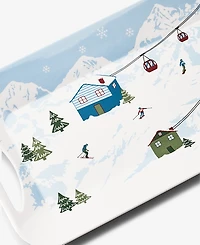 Tinsel And Frost Melamine Ski Handled Tray, Set of 2