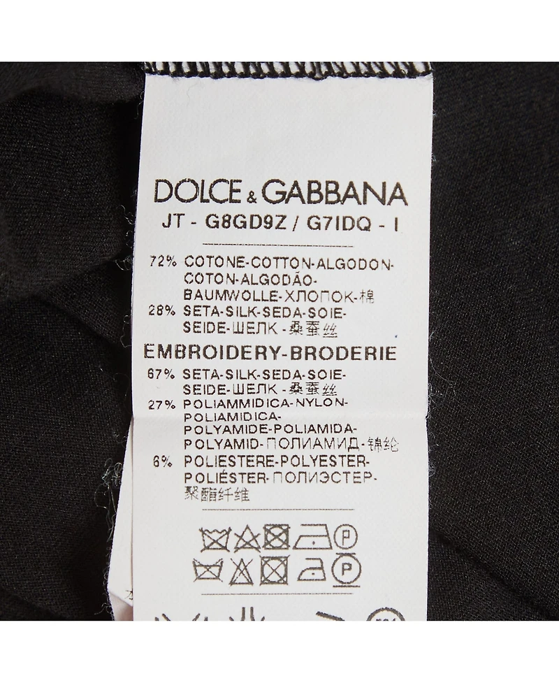 Pre-Owned Dolce & Gabbana Men's Jersey Patchwork T-Shirt