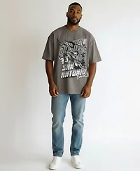 The Wild Collective Men's and Women's Olive San Antonio Spurs Oversized Graphic T-Shirt