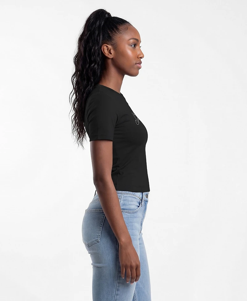 Champion Women's Black San Antonio Spurs Soft Touch Fitted T-Shirt