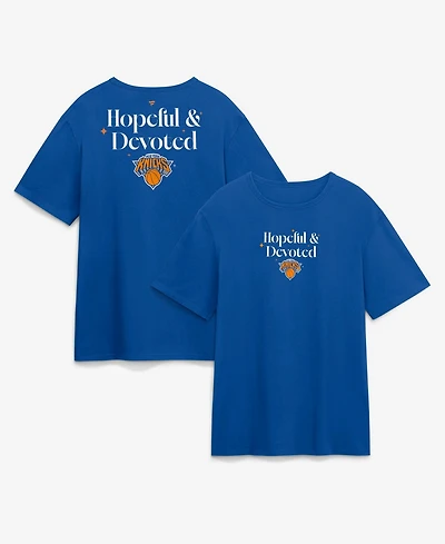 Fanatics Men's Blue New York Knicks Hopeful Devoted Legacy Cotton T-Shirt