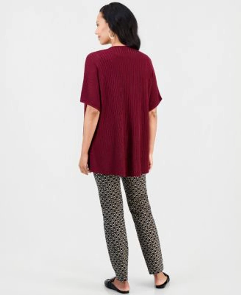 Jm Collection Womens Pointelle Open Front Cardigan Tank Top Chain Print Pants Macys Exclusive