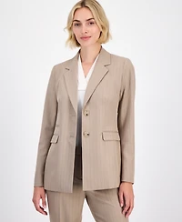 Anne Klein Women's Pinstriped Two-Button Blazer